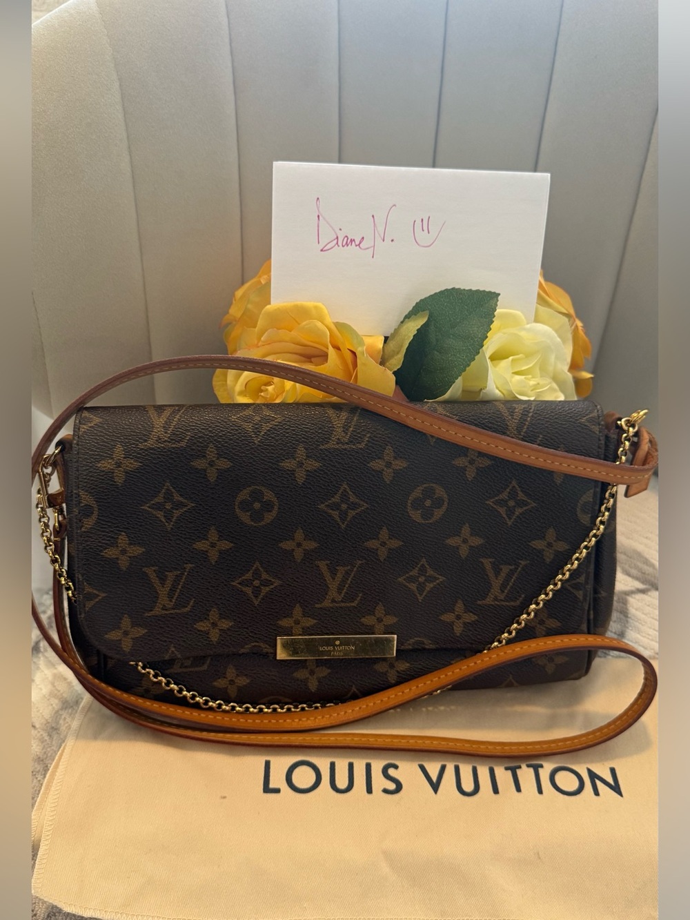 Louis Vuitton Monogram Favorite Cross Shoulder Bag - Brown